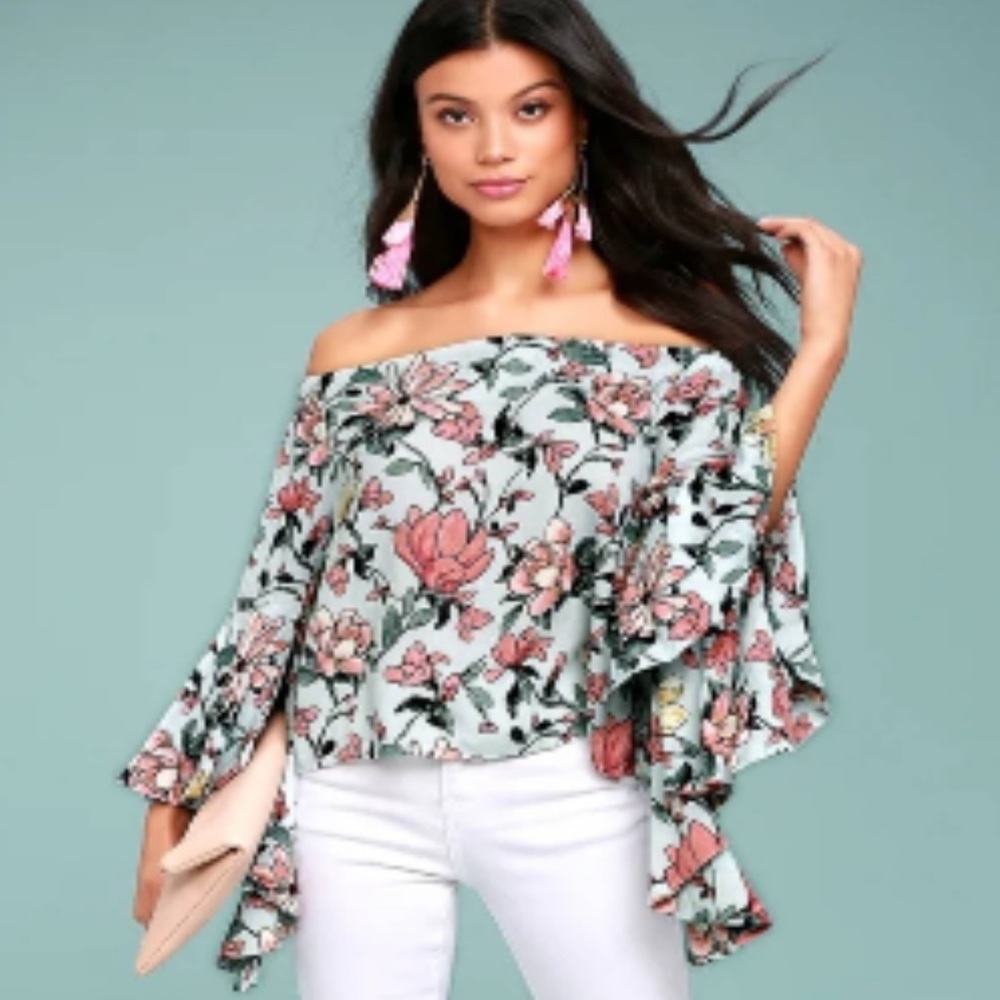 Lulus Off the Shoulder Crop Top